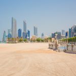 Free Corniche night beach Abu Dhabi