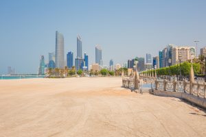 Free Corniche night beach Abu Dhabi