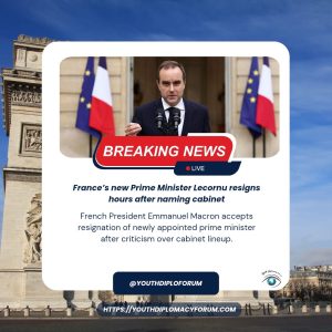 France’s New Prime Minister Lecornu Resigns Just Hours After Announcing Cabinet